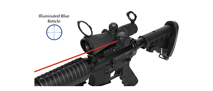 Rubber Armored Mark III Tactical Scope 3 9x40 With Built In Red Laser   LK212 