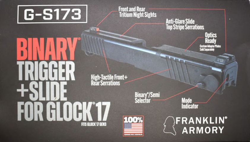 Franklin Armory Binary Trigger and Slide For Glock 17