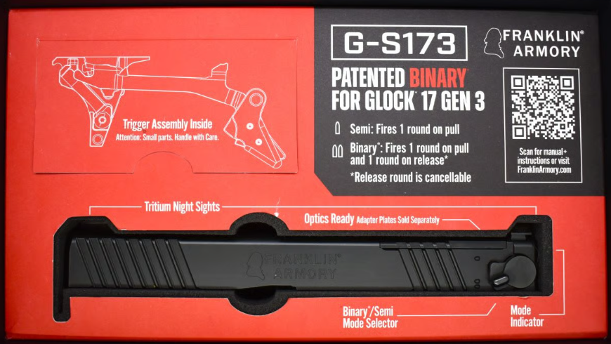 Franklin Armory Binary Trigger and Slide For Glock 17