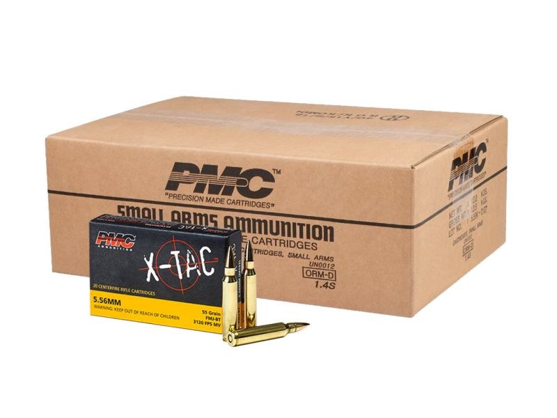 5.56 PMC X-Tac 55 Grain FMJ Ammo - 1000rd Case