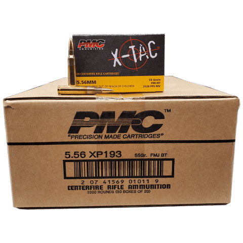 5.56 PMC X-Tac 55 Grain FMJ Ammo - 1000rd Case