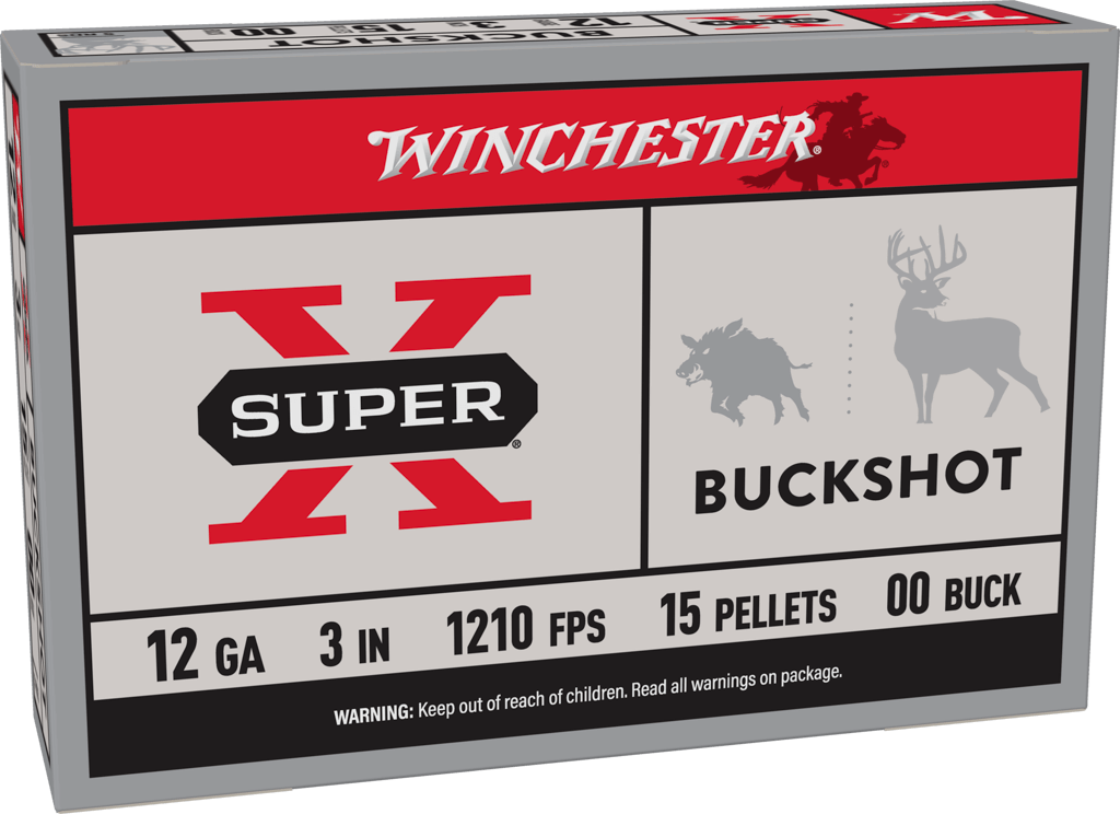 12 Gauge Winchester Super-X 00 Buckshot 3" - 15 Pellets
