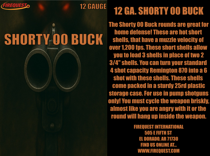 12 Gauge Shorty 00 Buck - 3 Pack