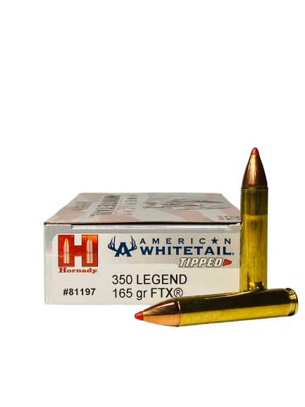 350 Legend Hornady American Whitetail TIPPED 165 Grain FTX 20rds
