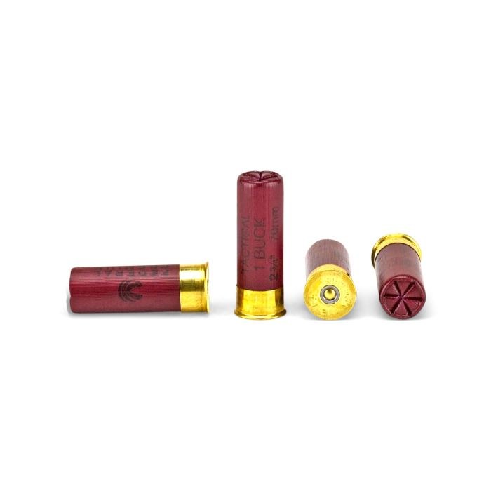 12 Gauge Federal Law Enforcement 2-3/4" #1 Buck, Low Recoil, 15 Pellet