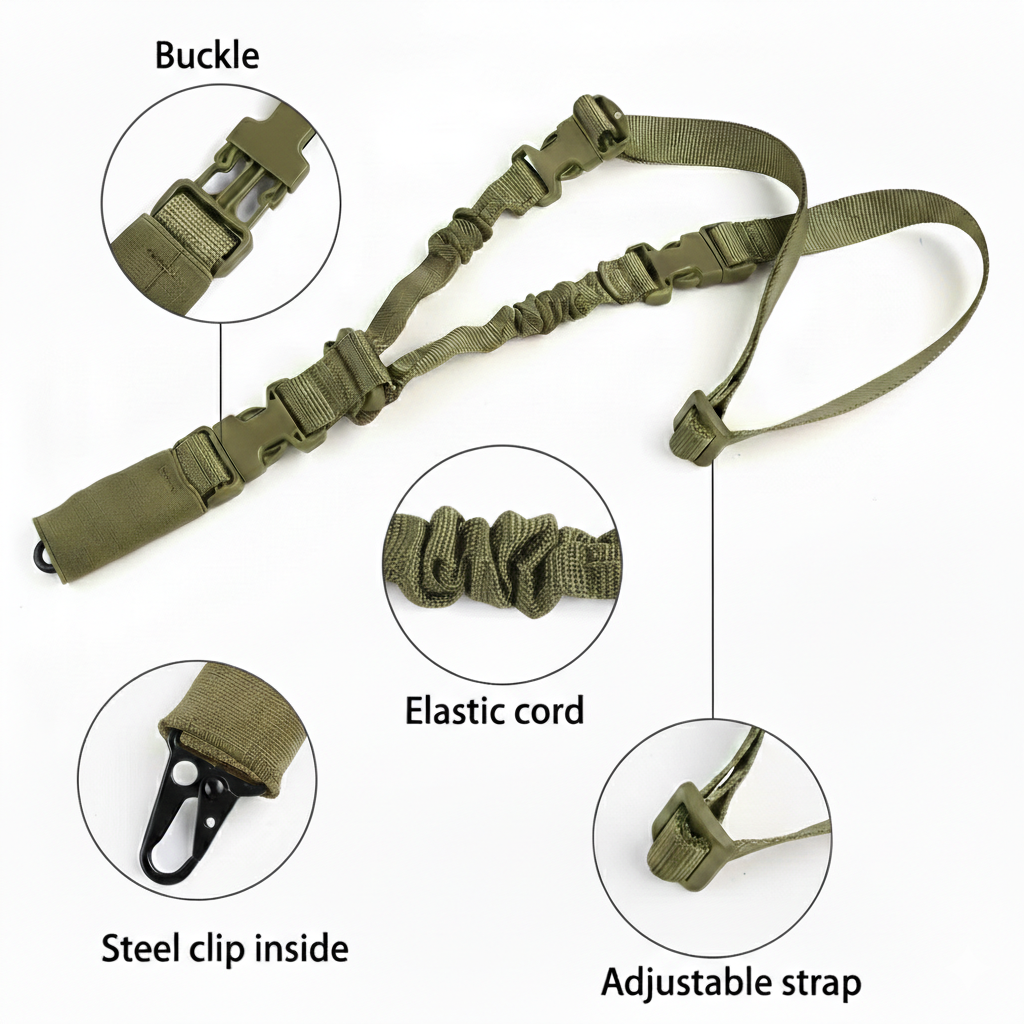 Single Point Tactical Bungee Sling - Olive Drab Green