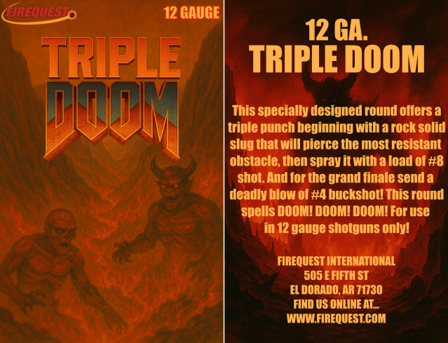 12 Gauge Triple Doom-25 units per package