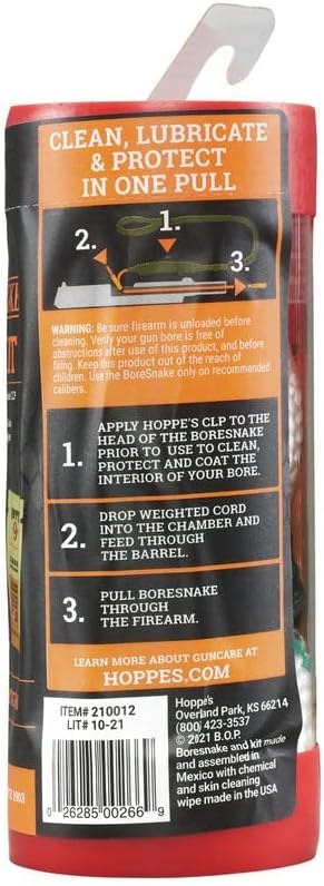 12 Gauge Hoppes Gun Cleaning Kit with Boresnake and CLP