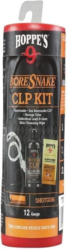 12 Gauge Hoppes Gun Cleaning Kit with Boresnake and CLP