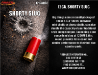 12 Gauge Shorty Slug 1 0Z - 3 Pack