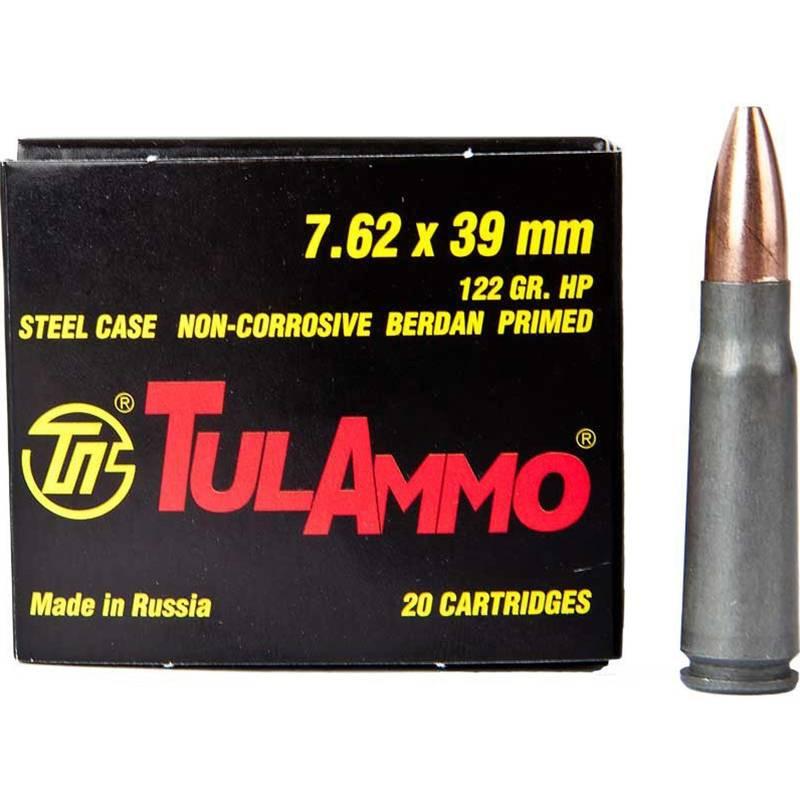 7.62x39 Tula, 122gr, HP, 20 rounds