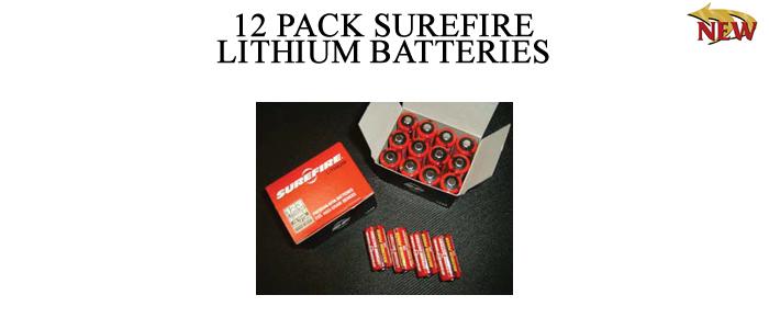 Surefire 123A Lithium Batteries -12 Pack