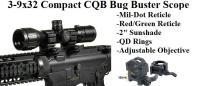 3-9X32 Compact CQB Bug Buster Mil Dot Scope