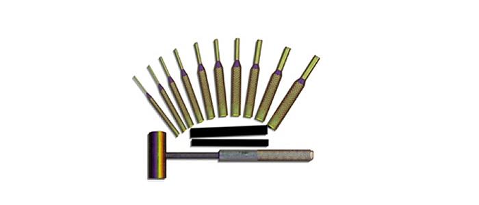 Brass Punch Set W/Hammer