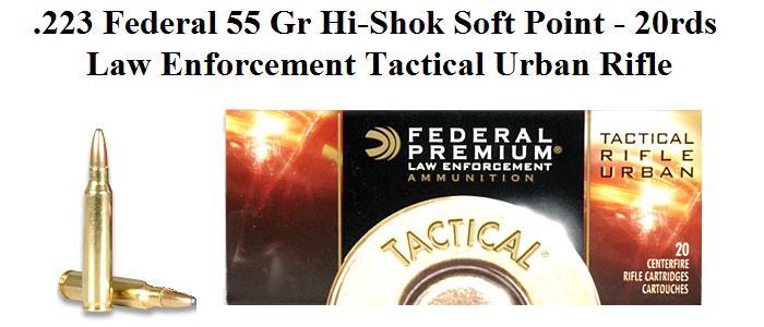 .223 Federal Law Enforcement 55 Grain Hi-Shok Soft Point - 20rds