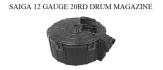Saiga 12 Gauge 20-Round Drum Magazine (Black Polymer)