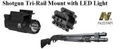 Shotgun Tri-Rail Mount with LED Light
