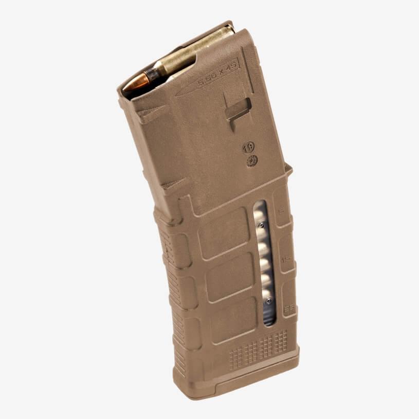 MAGPUL AR-15 & M-4 "Windows" PMAG, 5.56 & .223, 30RD MEDIUM COYOTE TAN, GEN 3