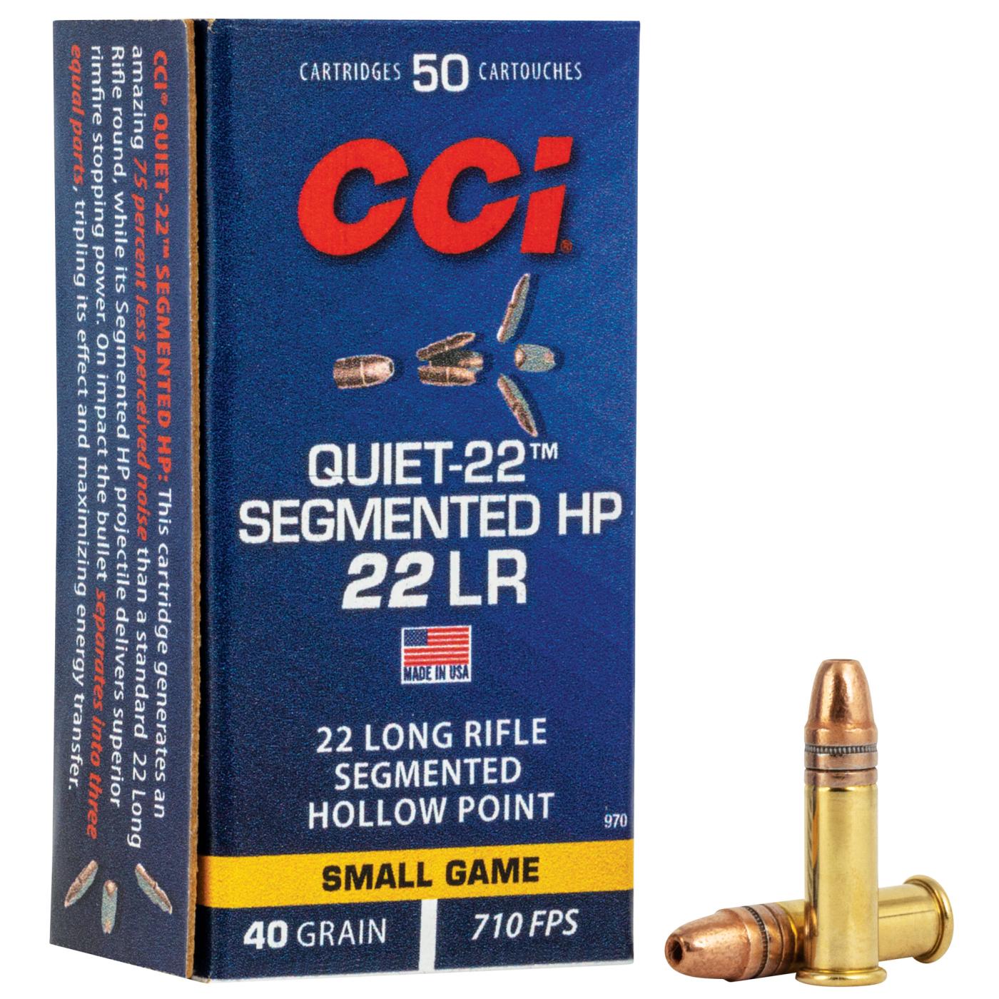 22LR CCI Quiet Segmented HP, 40gr - 50rds