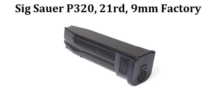 Sig Sauer P320,9mm, 21 Round Factory Magazine
