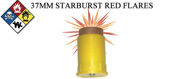 37Mm Starburst Red Flares (Box Of 30)