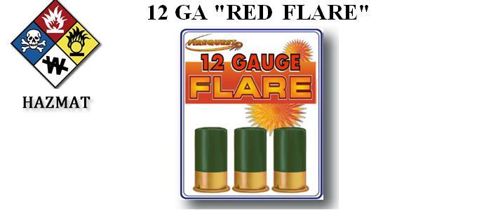 12 Ga. RED Flare 3 Pack