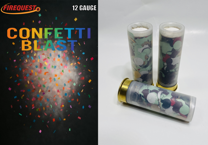 12 Gauge Confetti Ammo - 3 Rounds Per Pack