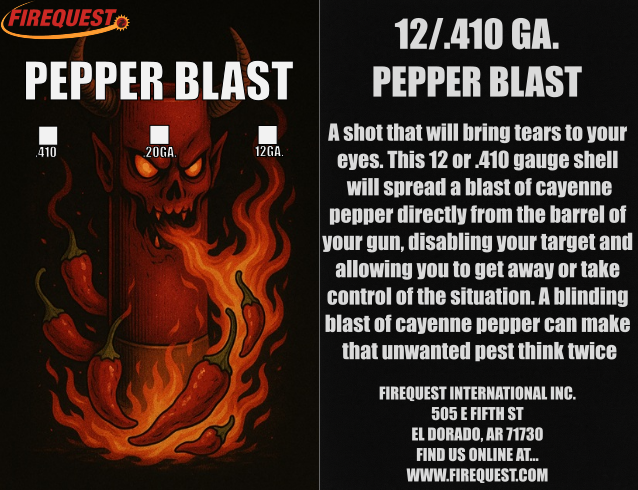 12 Gauge Pepper Blast - 25 Units Per Package