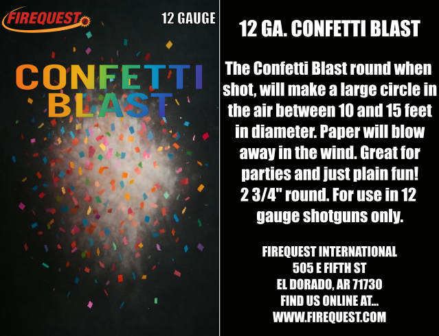 12 Gauge Confetti Ammo - 25 Round Pack