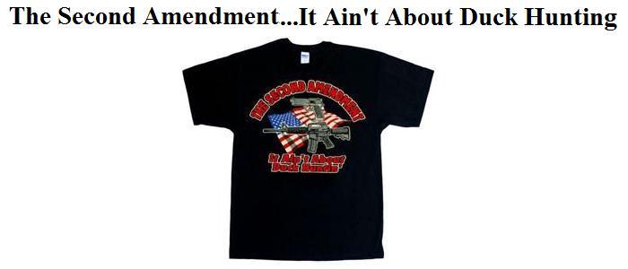 The Second Amendment... It Ain't About Duck Hunting
