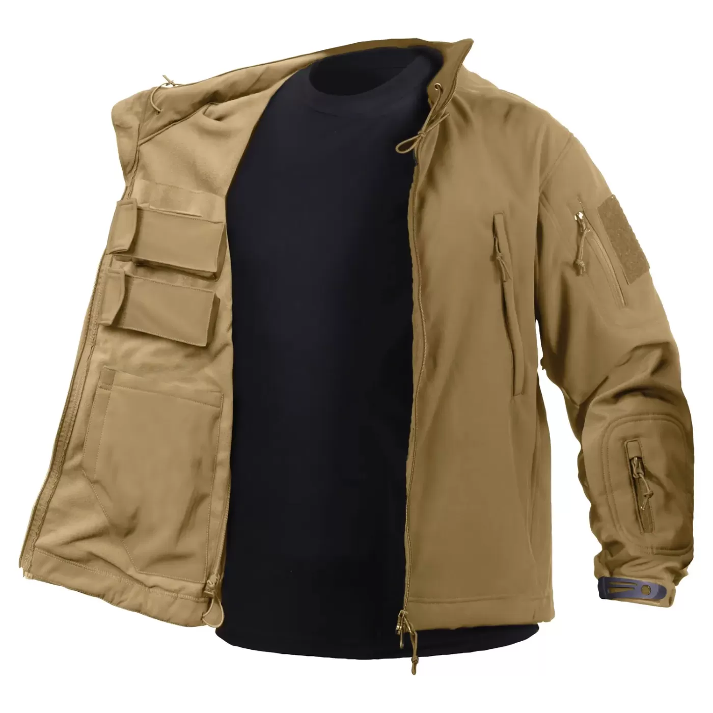 Concealed Carry Soft Shell Tactical Jacket Coyote Brown - X-Large