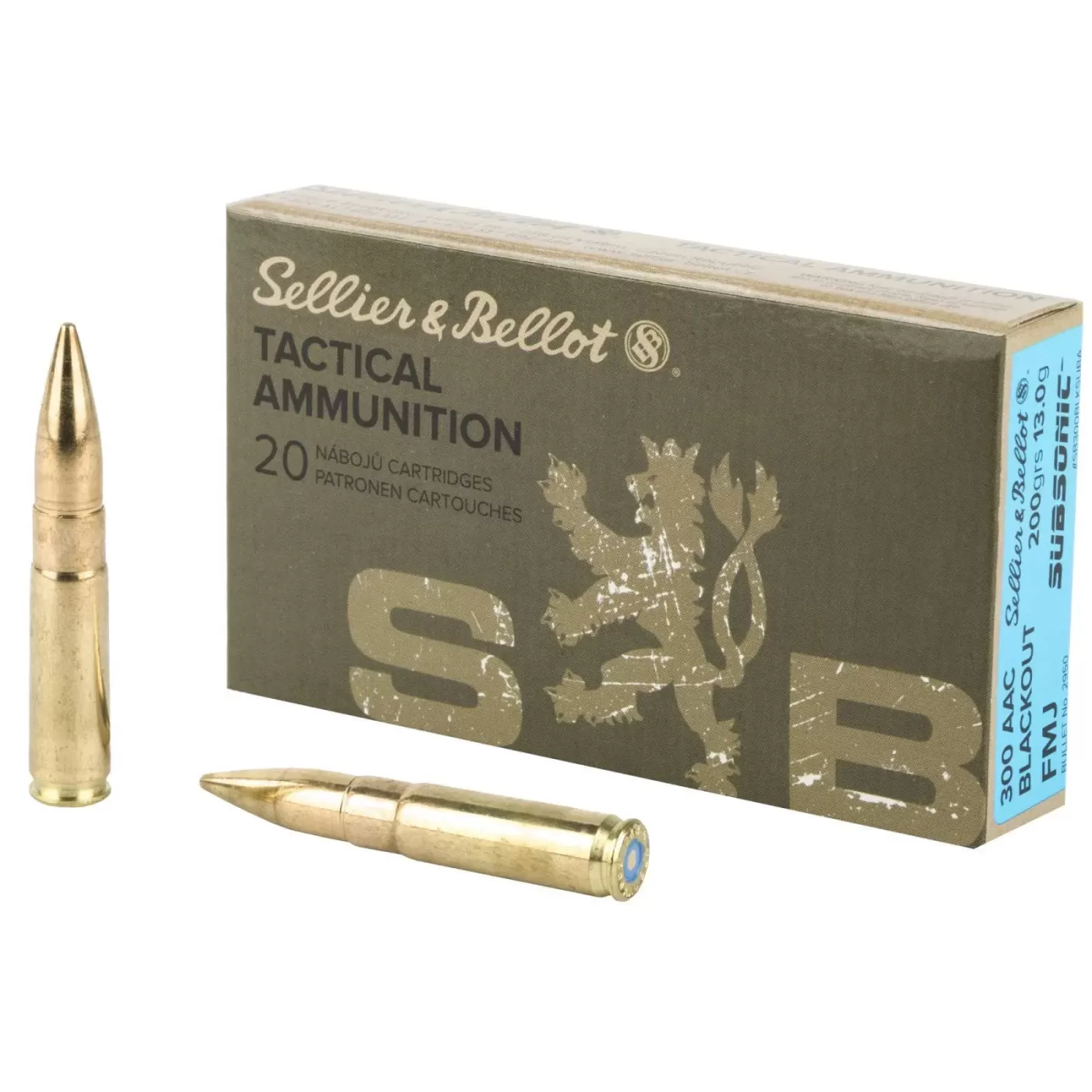 Sellier & Belliot .300 Blackout, 200 GR., FMJ Subsonic