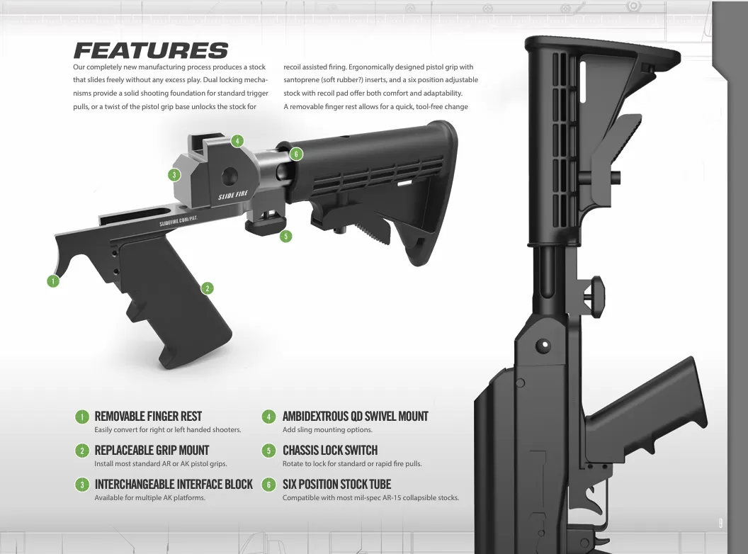Slide Fire AK Bump Stock SSAK-47 HYB (AKM)