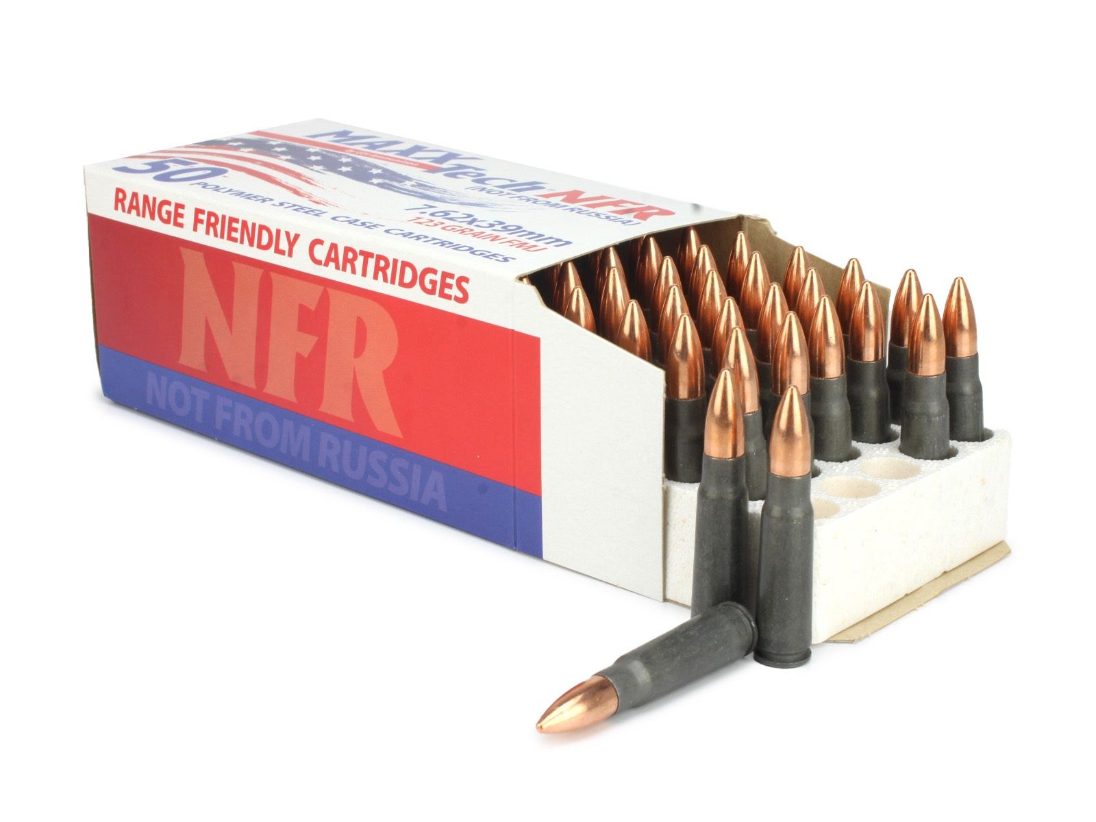 7.62x39 MaxxTech 123Gr. FMJ - 50rds (Not From Russia)