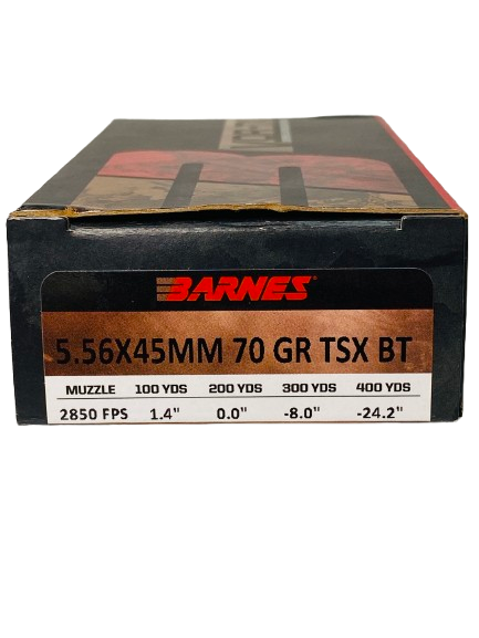 5.56 NATO Barnes VOR-TX 70 Grain TSX BT - 20rds