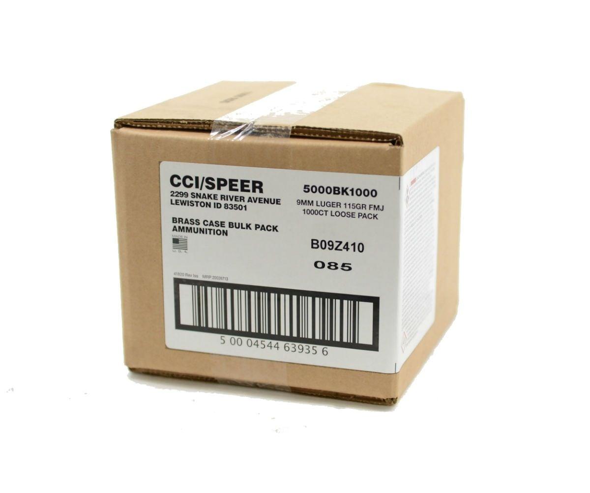 CCI/SPEER 9MM 115GR. FMJ 1000RD CASE - BULK