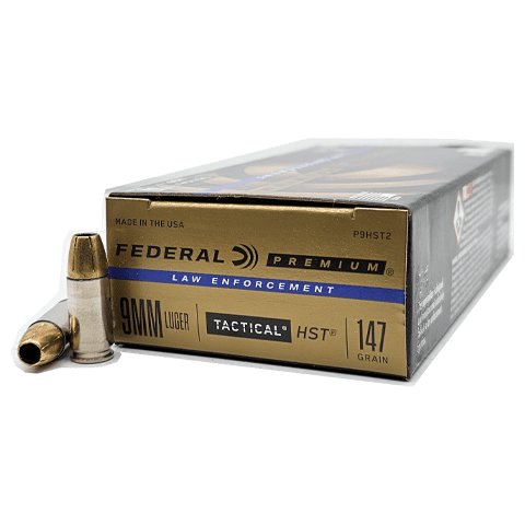 9MM Federal Law Enforcement 147 Grain Tactical HST Ammo - 1000rd Case