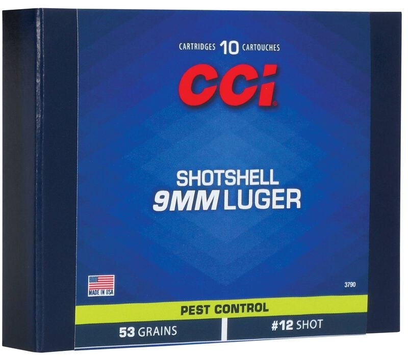9MM CCI Pest Control 53 Grain #12 Shot - 10rds